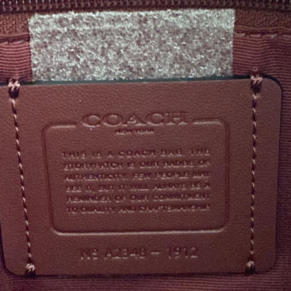 Coach Signature Jacquard Dempsey Crossbody Khaki Sunbeam - Picture 9 of 11